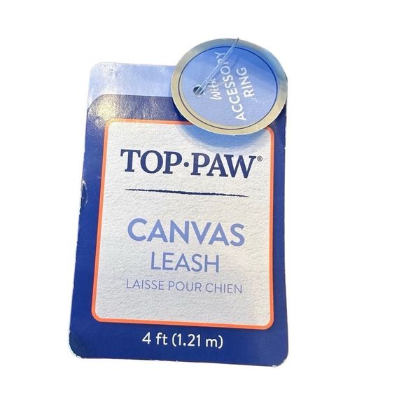 Top Paw Hunter Green Canvas‎ Tie Dye Dog Leash 4 FT Accessory Ring - Picture 3 of 3